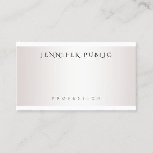 Faux Silver Modern Design Simple Creative Template Business Card