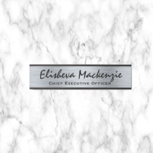 Faux Silver Office Door Sign Signs  Name Plate