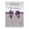 Faux Silver Sequins Diamonds Purple Bow Wedding