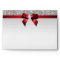 Faux Silver Sequins Diamonds Red Bow