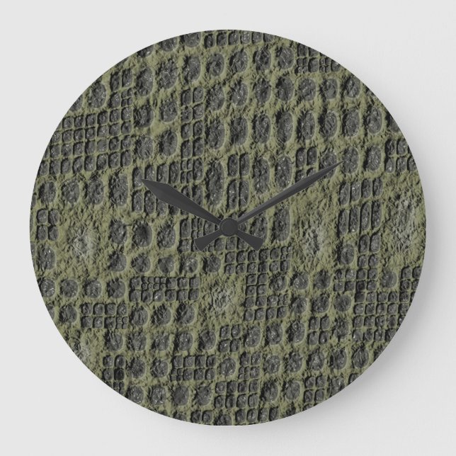 Faux Snake Skin Large Clock (Front)