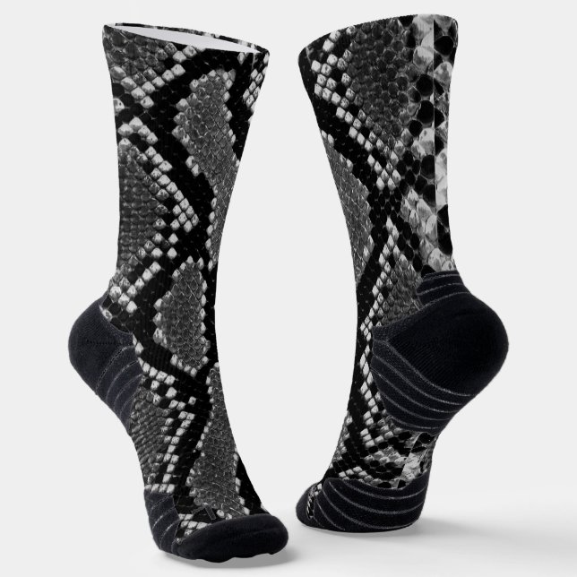 Faux Snake Skin Socks (Angled)