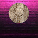 Faux Soft Old Wood•Custom Dartboard<br><div class="desc">Brown,  grey and/or black tree bark photos or wood cut board photos (not real wood or tree bark).  Customisable text areas.  Templates at right for your convenience.</div>