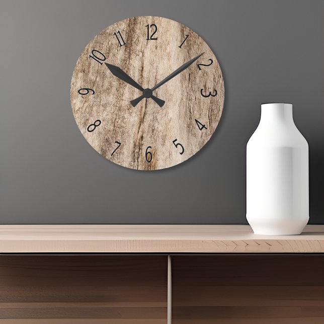 Faux Soft Old Wood Round Clock (Creator Uploaded)