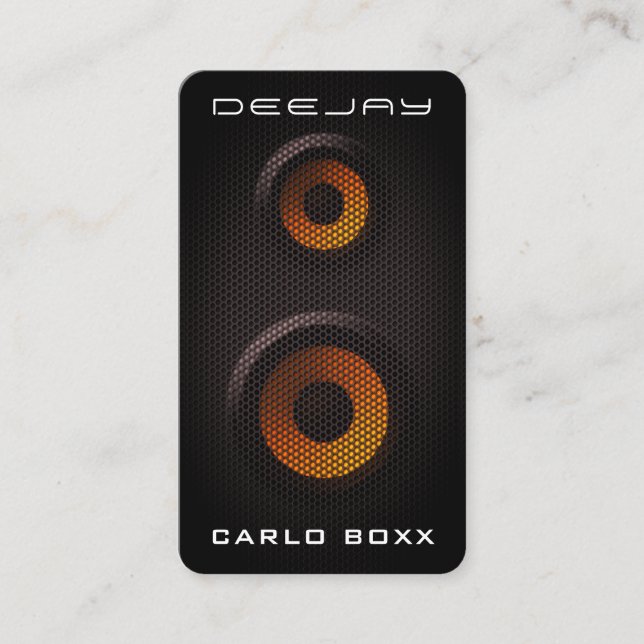Faux sound speaker box  business card (Front)