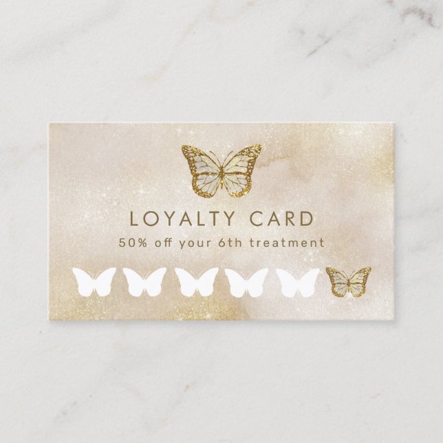 faux sparkle butterfly loyalty card (Front)