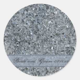 Faux Sparkle Wedding Envelope Seals