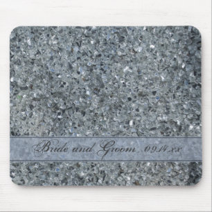 Faux Sparkle Wedding Mouse Mat