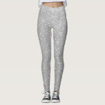 Faux sparkly silver glitter printed legging tights<br><div class="desc">Faux sparkly silver printed image leggings | sparkly tights. Trendy clothing for women and teen girls. Personalizable tights with silvery sparkles. Glamourous print pants for fashion shoot, workout, sports, dance, gym, fitness, yoga, costume party, cheerleading, wedding, running and other sports. Make your own unique outfit for special ocassions. Add your...</div>