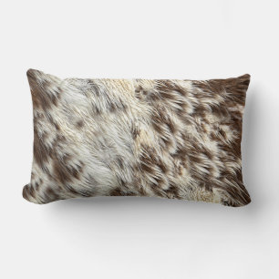 Faux Spotted Horse / Cow Hide / Animal Fur Image Lumbar Cushion