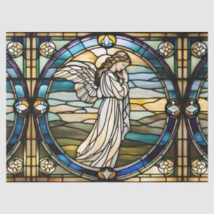 Faux Stained Glass Angel Design for Decoupage Craf Tissue Paper
