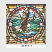 Faux Stained Glass Bald Eagle