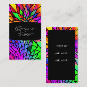 Faux Stained Glass Business Card