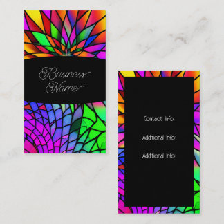 Faux Stained Glass Business Card
