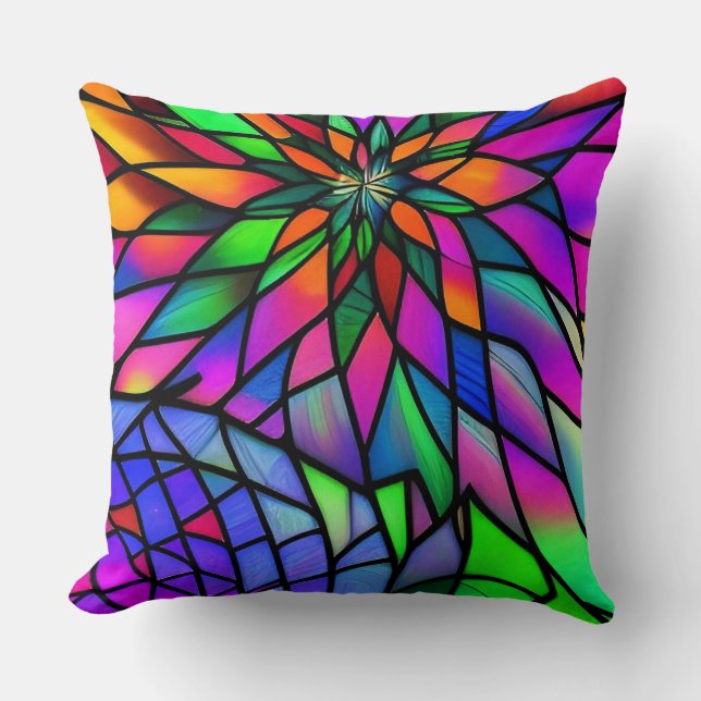 Faux Stained Glass Cushion (Front)