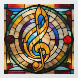 Faux Stained Glass Look Puppy Window Cling