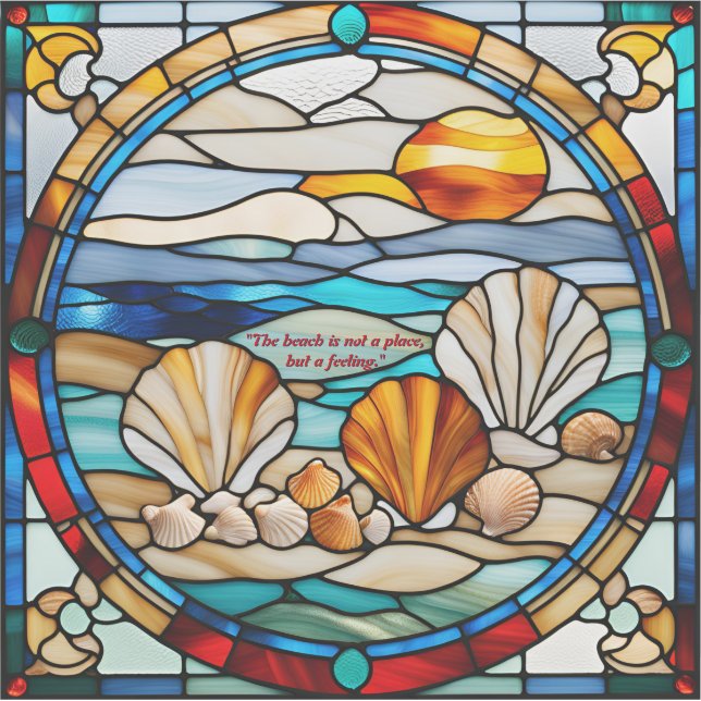 Faux Stained Glass Seashore (Front)