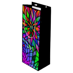 Faux Stained Glass Wine Gift Bag