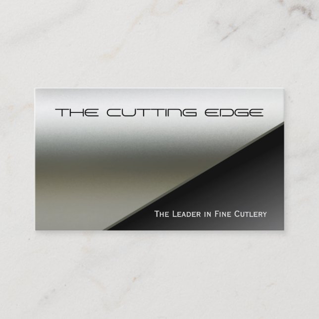 Faux Stainless Steel Business Card (Front)