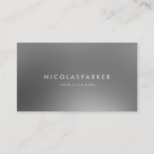 Faux Stainless Steel Inox Metal Look Business Card