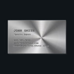 Faux Stainless Steel Sports Agent Business Card<br><div class="desc">Faux Stainless Steel Sports Agent Business Card.</div>