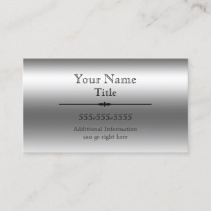Faux Steel Business Cards