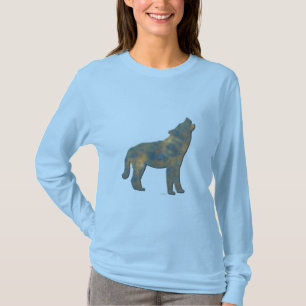 Faux Stone Wolf Art T-Shirt