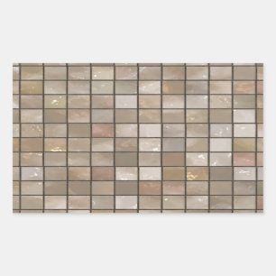 Faux Tan Floor Tile Image Rectangular Sticker