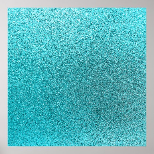 Faux Teal Blue Glitter Background Sparkle Texture Poster | Zazzle.co.uk