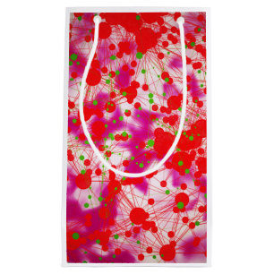 Faux Texture Marble Blob Wing bag -Pop of Red