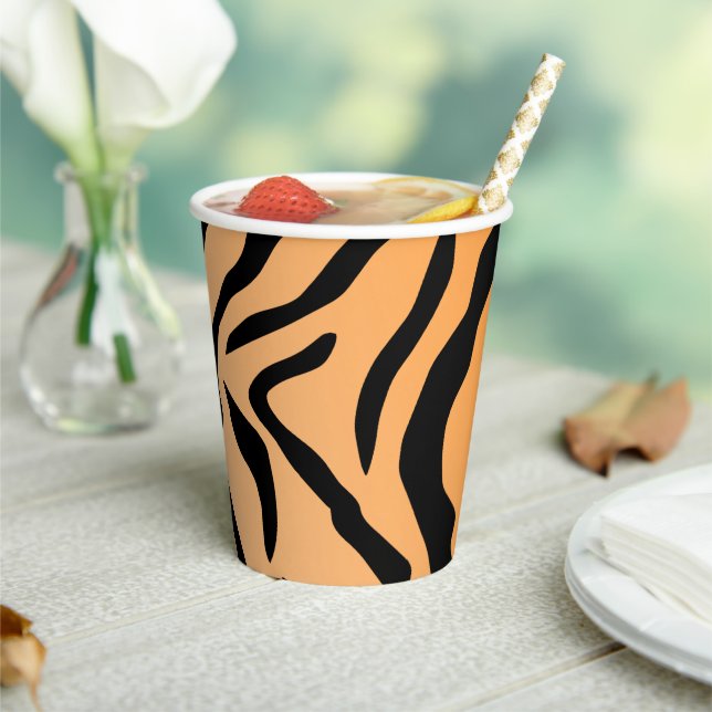 Faux Tiger Print Paper Cup (Insitu)