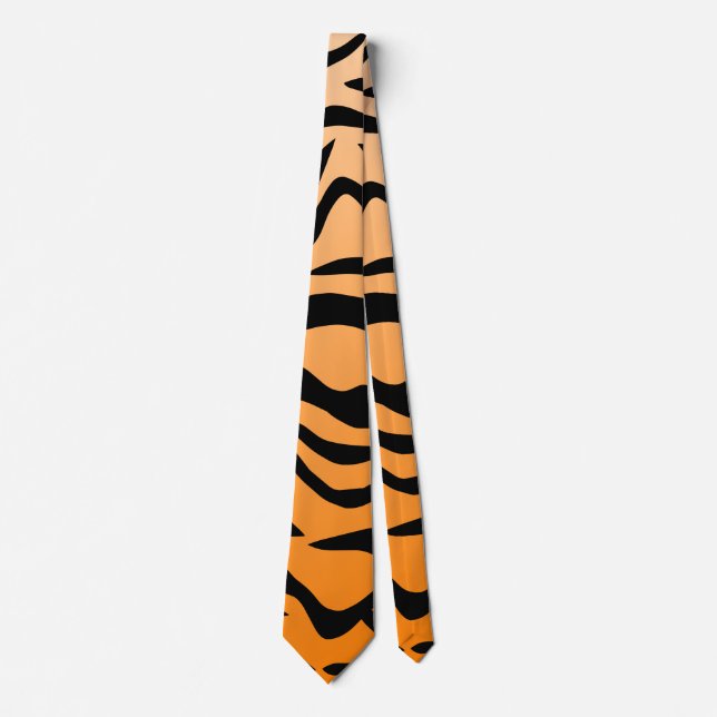 Faux Tiger Print Tie (Front)
