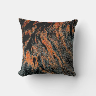 Faux Tiger Stripes-Black Cushion