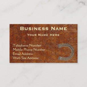 Faux Tooled Leather Western style IV Biz Cards