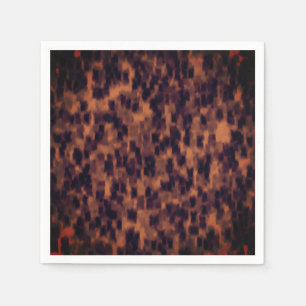 Faux Tortoise Shell Animal Print Pattern Party Napkin