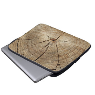 Faux Tree Rings Background Laptop Sleeve