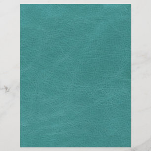 Faux Turquoise Leather Texture Scrapbook Paper