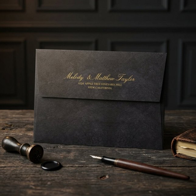 Faux Velvet Texture Print Wedding Envelope (Creator Uploaded)
