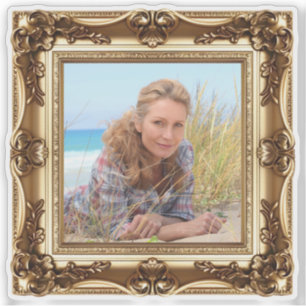 Faux Vintage Gold Framed Photo