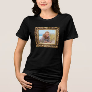 Faux Vintage Gold Framed Photo Tri-Blend Shirt