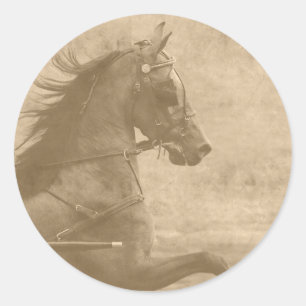 Faux Vintage Hackney Classic Round Sticker