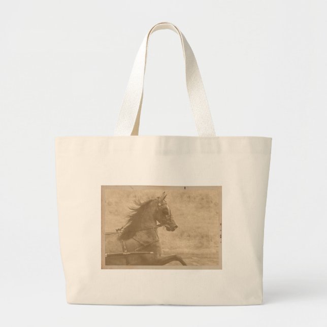 Faux Vintage Hackney Large Tote Bag (Front)