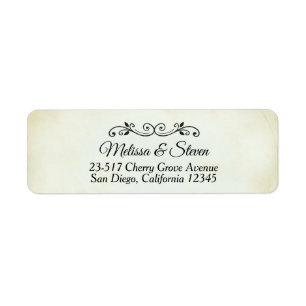 Faux Vintage Parchment Simple & Elegant Wedding