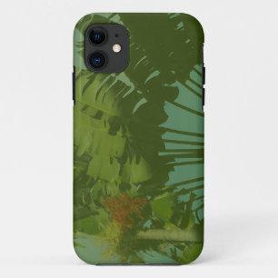 Faux Vintage Tropical Fabric iPhone 11 Case