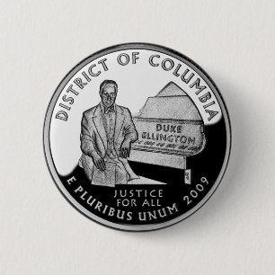 Faux Washington District of Columbia Quarter 6 Cm Round Badge