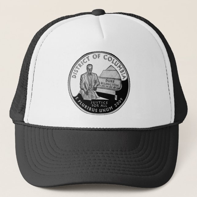 Faux Washington District of Columbia Quarter Trucker Hat (Front)