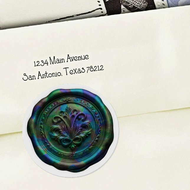 Faux Wax Envelope Seal Style 4 Blue 21 Sticker (Creator Uploaded)
