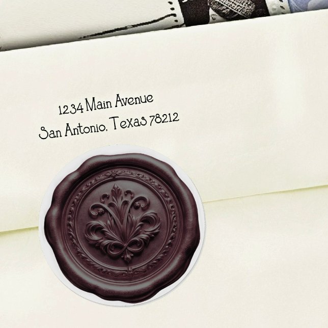 Faux Wax Envelope Seal Style 4 Dark Chocolate (Creator Uploaded)