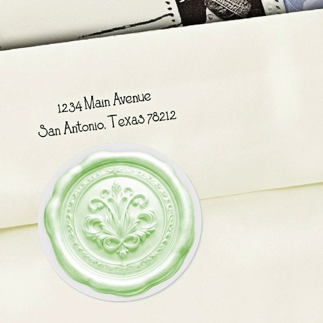 Faux Wax Envelope Seal Style 4 Green 13 Sticker (Creator Uploaded)