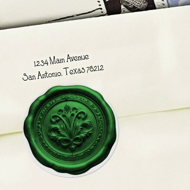 Faux Wax Envelope Seal Style 4 Green 1 Sticker (Creator Uploaded)